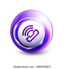 Phone support call center button, web icon design