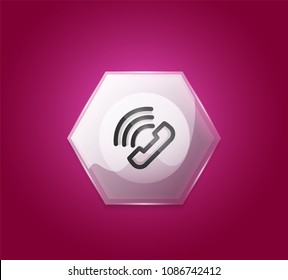 Phone support call center button, web icon design