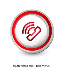 Phone support call center button, web icon design