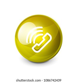 Phone support call center button, web icon design