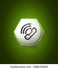 Telefon-Support-Call-Center-Schaltfläche, Web-Icon-Design