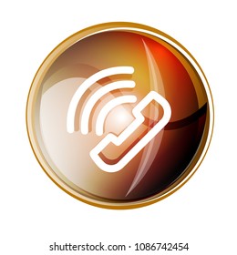 Phone support call center button, web icon design