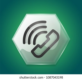 Phone support call center button, web icon design