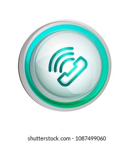 Telefon-Support-Call-Center-Schaltfläche, Web-Icon-Design