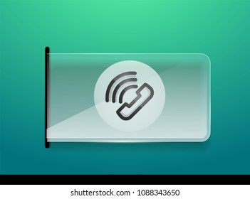 Telefon-Support-Call-Center-Schaltfläche, Web-Icon-Design