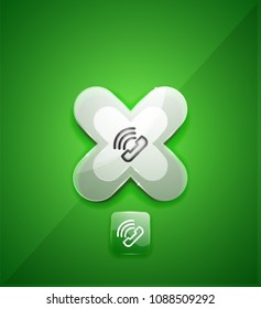 Phone support call center button, web icon design