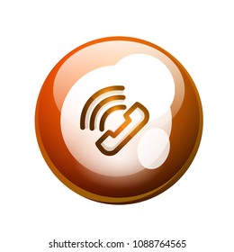 Telefon-Support-Call-Center-Schaltfläche, Web-Icon-Design