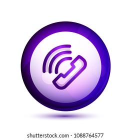 Phone support call center button, web icon design