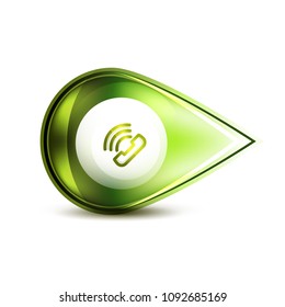 Phone support call center button, web icon design