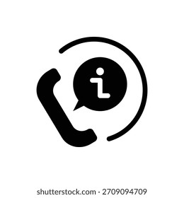 Icono de glifo de Asistencia telefónica. Icono de Asistencia del teléfono