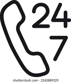 Telefon-Support-Symbol. Heiße Linie. Callcenter