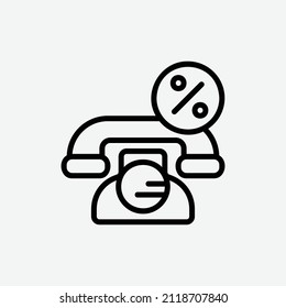  icono de soporte telefónico, icono de contorno de ecommerce aislado en fondo gris claro, perfecto para sitio web, blog, logotipo, diseño gráfico, medios sociales, interfaz de usuario, aplicación móvil, ilustración de vector EPS 10