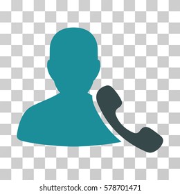 Phone Support icon. Vector illustration style is flat iconic bicolor symbol, soft blue colors, transparent background. Designed for web and software interfaces.