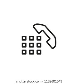 Phone support line icon. Telephone, button, call. Emergency concept. Can be used for topics like accident, medical help, hot line