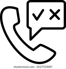 Phone survey icon. Customer feedback survey icon. Replaceable vector design.
