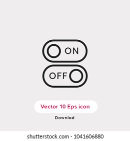 Phone switch buttons vector icon. ON,off symbol. Linear style sign for mobile concept and web design. door symbol logo illustration. vector graphics - Vector.