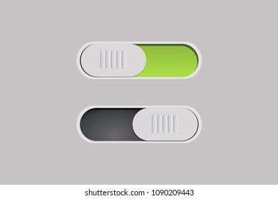 Phone switch icon. On off toggle for design applications. Phone vector slider bar