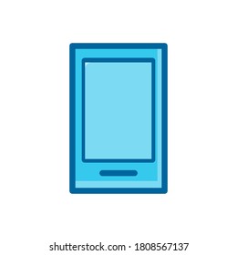 símbolo de teléfono color azul, Ilustración vectorial