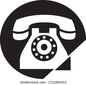 phone symbol with a button that is rotated