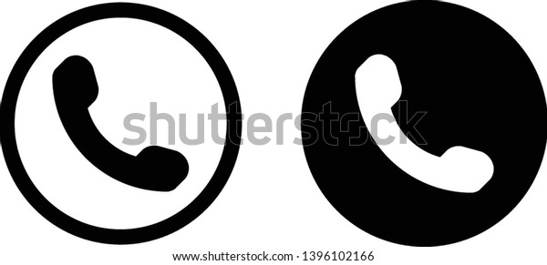 Phone Symbol Circle Icon Vector Stock Vector (Royalty Free) 1396102166 ...