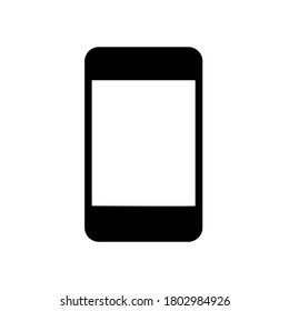 phone symbol flat black line icon, Vector Illustration