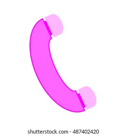 Phone symbol icon on white background. Vector illustration.