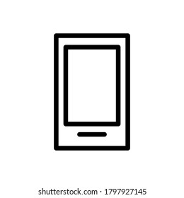icono de línea de símbolo de teléfono, Ilustración vectorial