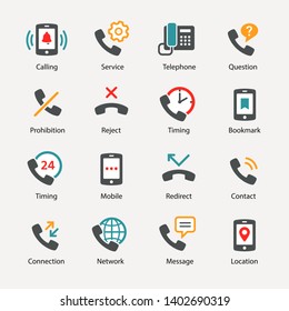 Phone symbol vector Icon set