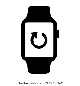 phone synchronization icon on smart watch. vector illustration phone synchronization icon on smart watch. vector illustration