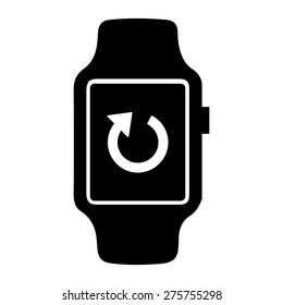 phone synchronization icon on smart watch. vector illustration