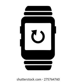 phone synchronization icon on smart watch. vector illustration