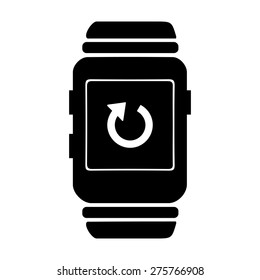 phone synchronization icon on smart watch. vector illustration