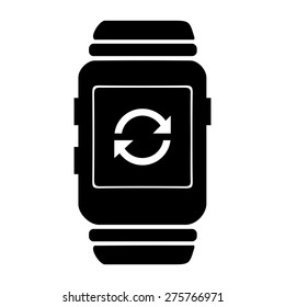 phone synchronization icon on smart watch. vector illustration