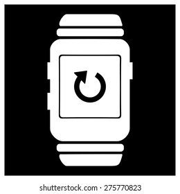 phone synchronization icon on smart watch. vector illustration