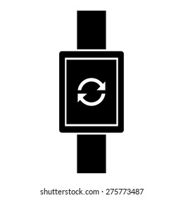 phone synchronization icon on smart watch. vector illustration
