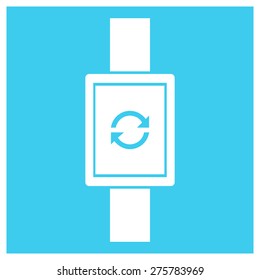 phone synchronization icon on smart watch. vector illustration