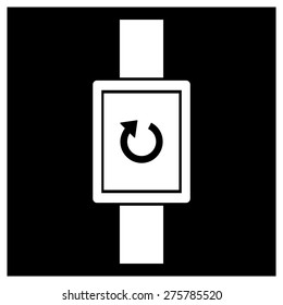 phone synchronization icon on smart watch. vector illustration