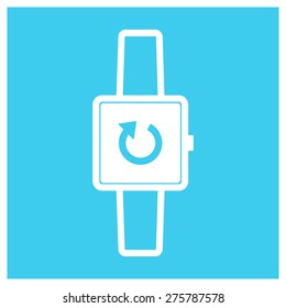 phone synchronization icon on smart watch. vector illustration