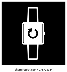 phone synchronization icon on smart watch. vector illustration