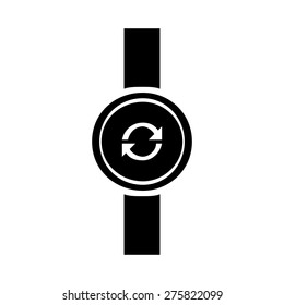 phone synchronization icon on smart watch. vector illustration