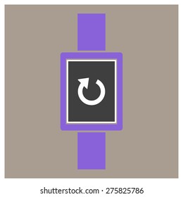 phone synchronization icon on smart watch. vector illustration