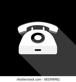 phone table vintage black