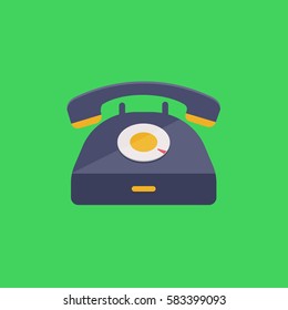 phone table vintage green