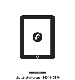 Phone Tablet call cross Icon Vector Illustration Logo Template