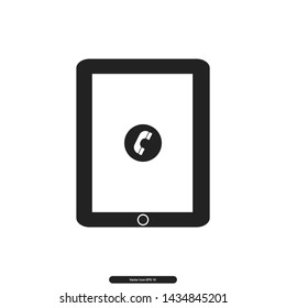 Phone Tablet call Icon Vector Illustration Logo Template