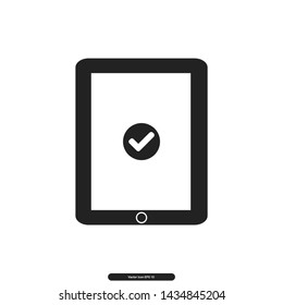 Phone Tablet check Icon Vector Illustration Logo Template