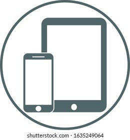 Phone and tablet icon. Vector illustration