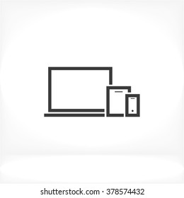 Phone tablet laptop Icon