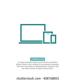 Phone tablet laptop Icon