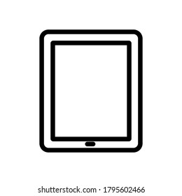 phone tablet symbol line icon, Vector Illustration